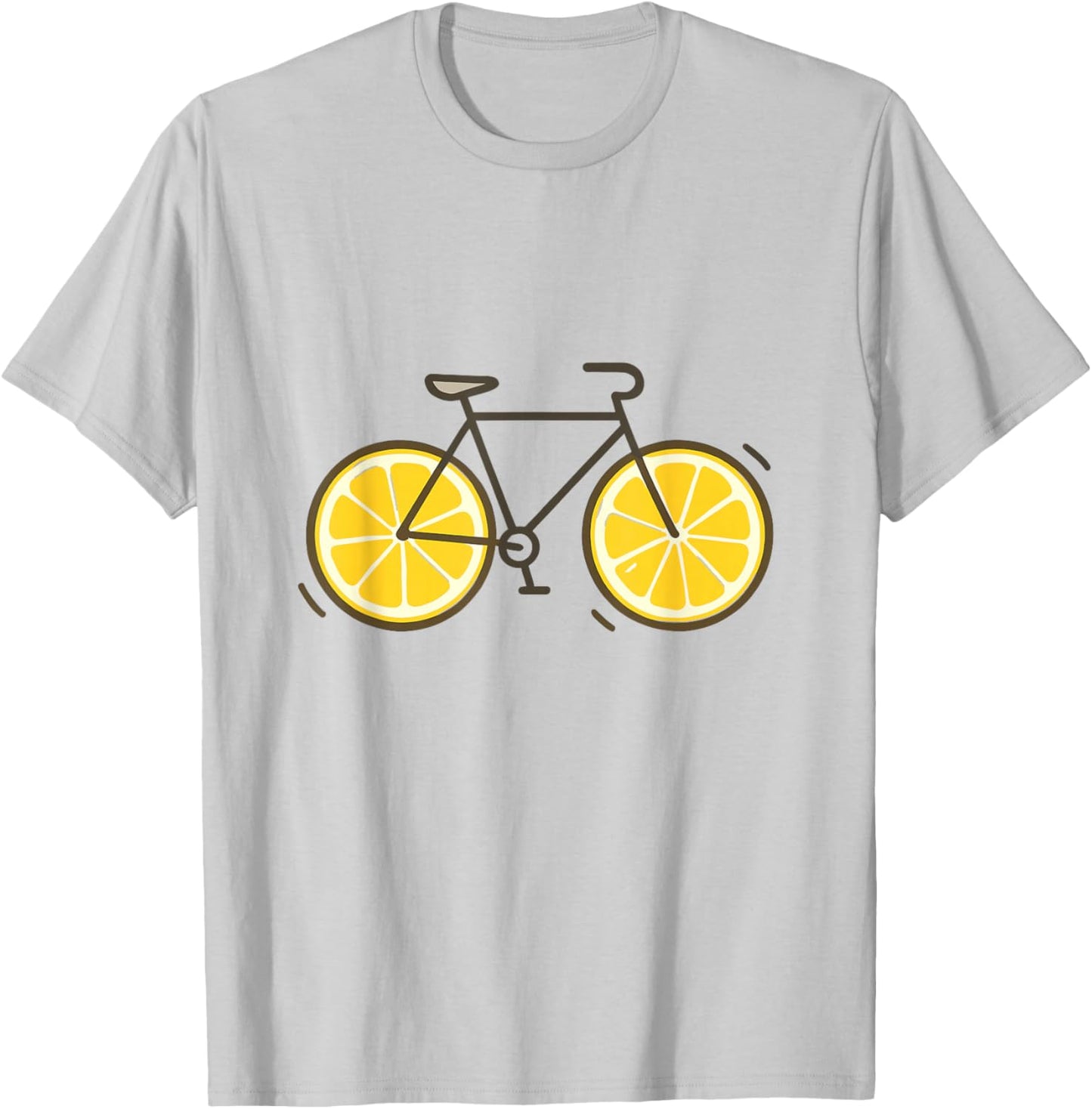Lustiges Fahrrad Design mit Zitronenrädern Zitronenrad T-Shirt - T-Shirt | Ash