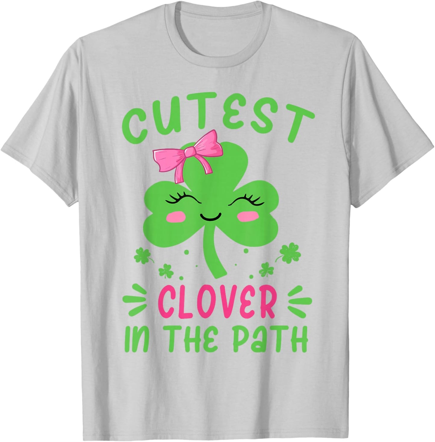 St Patrick Day Cutest Clover In The Patch Irish Girl Toddler T-Shirt - T-Shirt | Ash