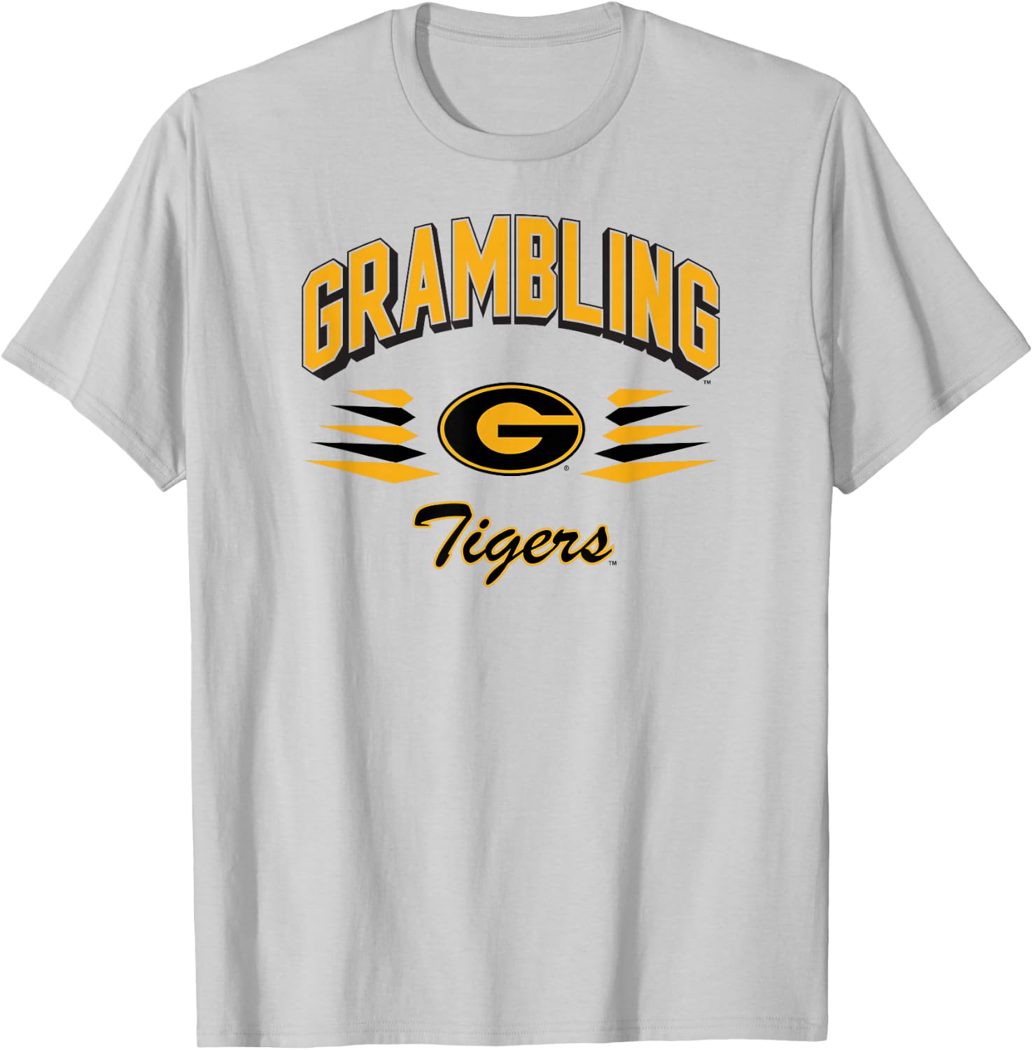 Grambling Tigers Retro Diamond White Officially Licensed T-Shirt - T-Shirt | Ash