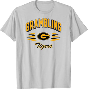 Grambling Tigers Retro Diamond White Officially Licensed T-Shirt - T-Shirt | Ash