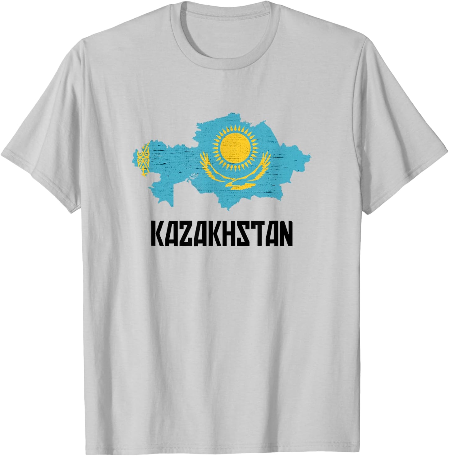 Republic of Kazakhstan Flag T-Shirt - T-Shirt | Ash