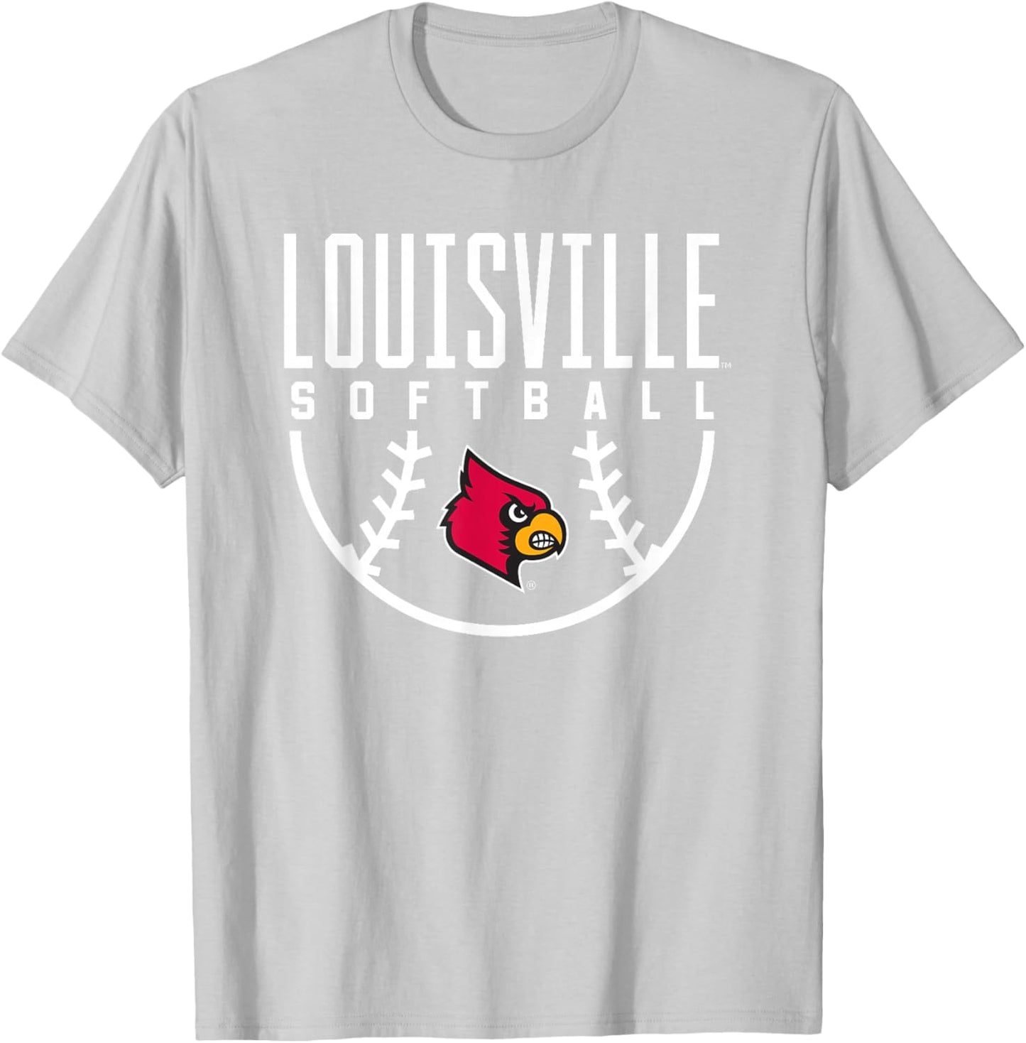 University of Louisville Cardinals Softball Arch T-Shirt - T-Shirt | Ash