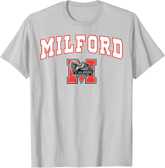 Milford High School Eagles C2 T-Shirt - T-Shirt | Ash