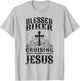Classic Christian Motorcycle Biker Blessed Biker Cruising T-Shirt - T-Shirt | Ash
