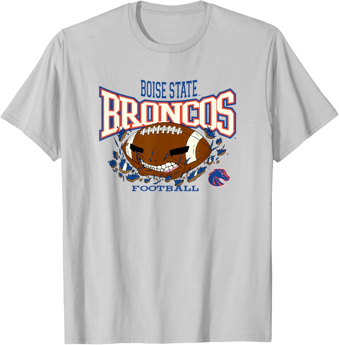 Boise State Broncos Football Bite Orange Officially Licensed T-Shirt - T-Shirt | Ash