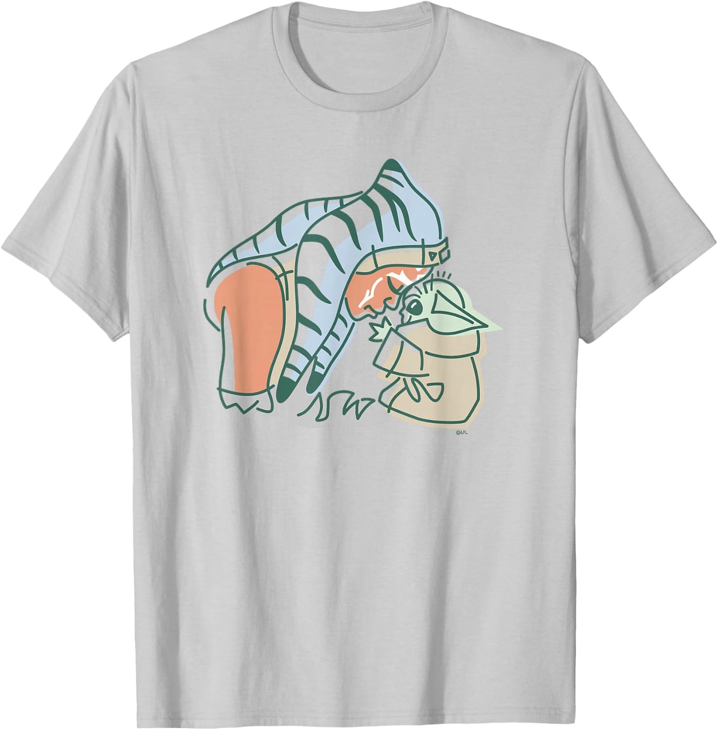 Star Wars Grogu and Ahsoka Tano Force Connection T-Shirt - T-Shirt | Ash