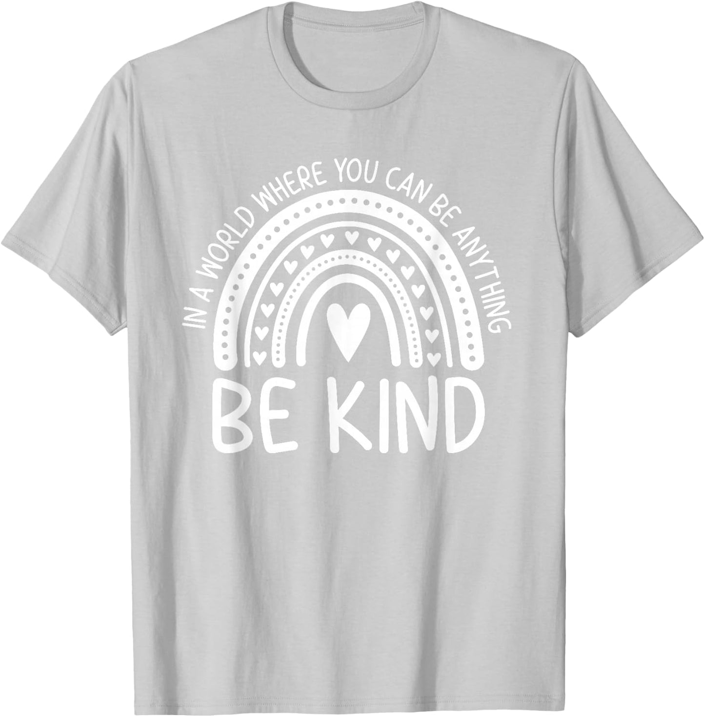 Be Kind Rainbow Orange Unity Day Anti Bullying T-Shirt - T-Shirt | Ash