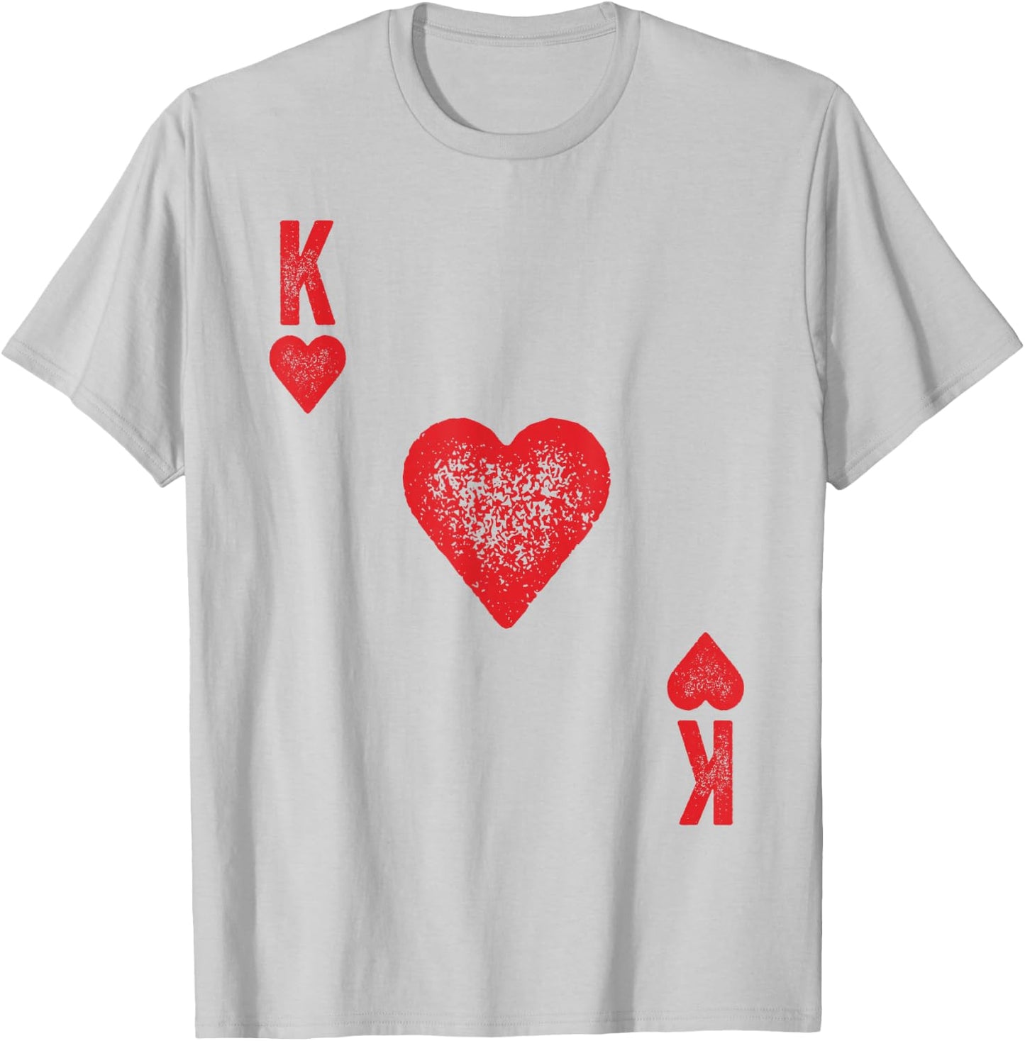 King of Hearts Shirt Adult Men Women Kids Card Costume T-Shirt - T-Shirt | Ash
