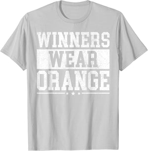Winners Wear Orange Color War Camp Spirit Game Team Wear T-Shirt - T-Shirt | Ash