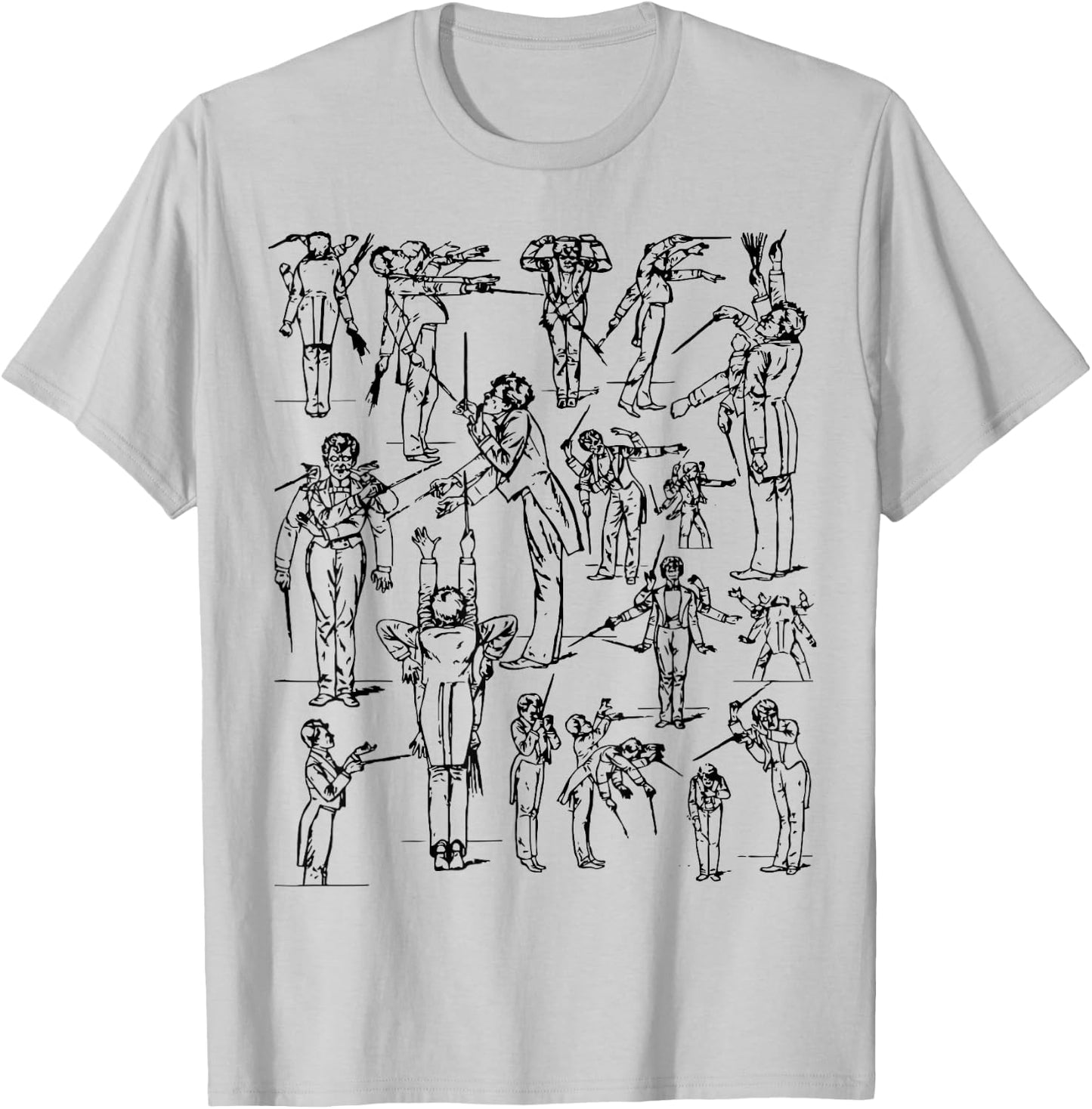 Gustav Mahler conducting a symphony Classical Musician T-Shirt - T-Shirt | Ash