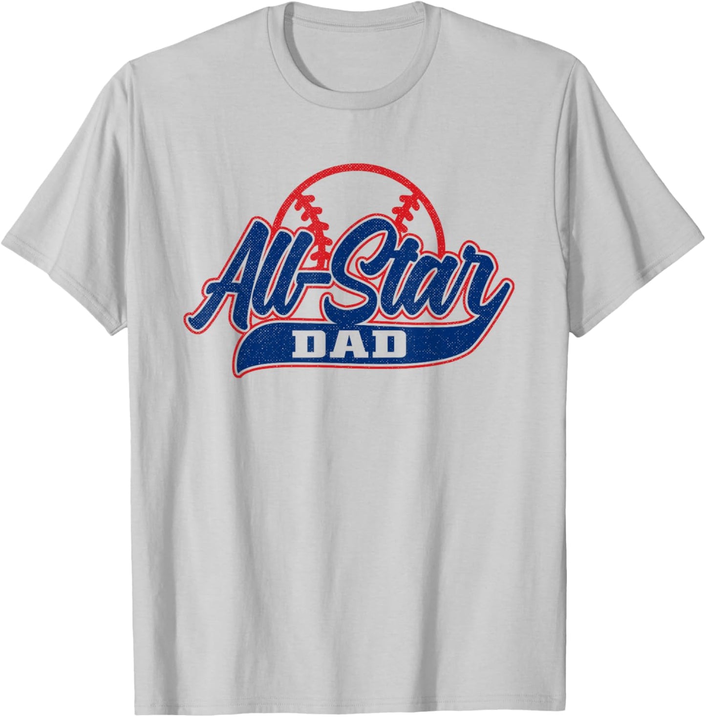 Baseball All-Star Dad T-Shirt - T-Shirt | Ash