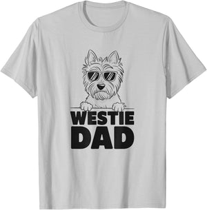 West Highland White Terrier Westie Dad Dog Design T-Shirt - T-Shirt | Ash