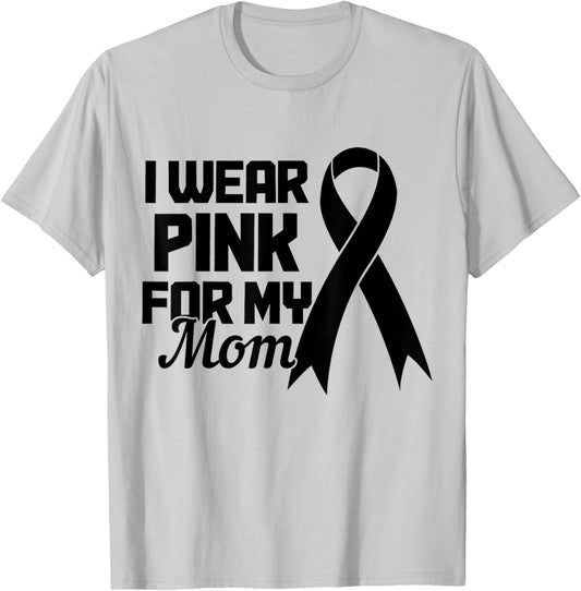 Breast Cancer Awareness Month October Pink Ribbon Support T-Shirt - T-Shirt | Ash