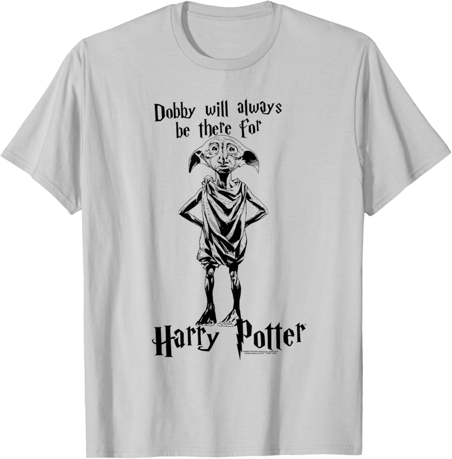 Popfunk Harry Potter Dobby Will Always Be There -Adults White T-Shirt - T-Shirt | Ash