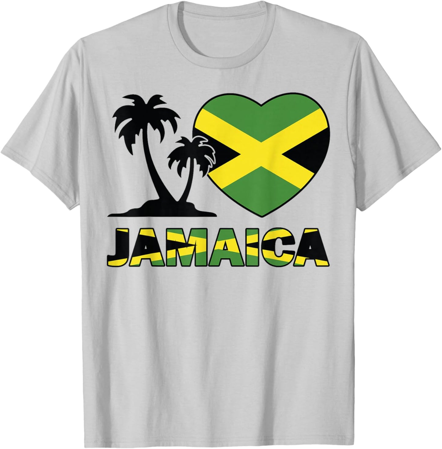 Jamaica-Shirt I love Jamaican Flag Women Men Kids Boys T-Shirt - T-Shirt | Ash