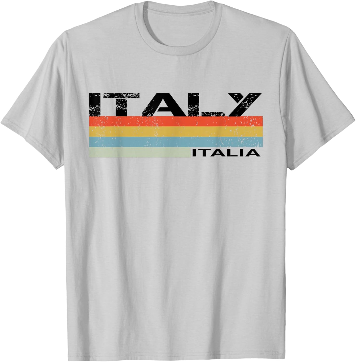 Italian Italy Italia Vintage Stripes T-Shirt - T-Shirt | Ash