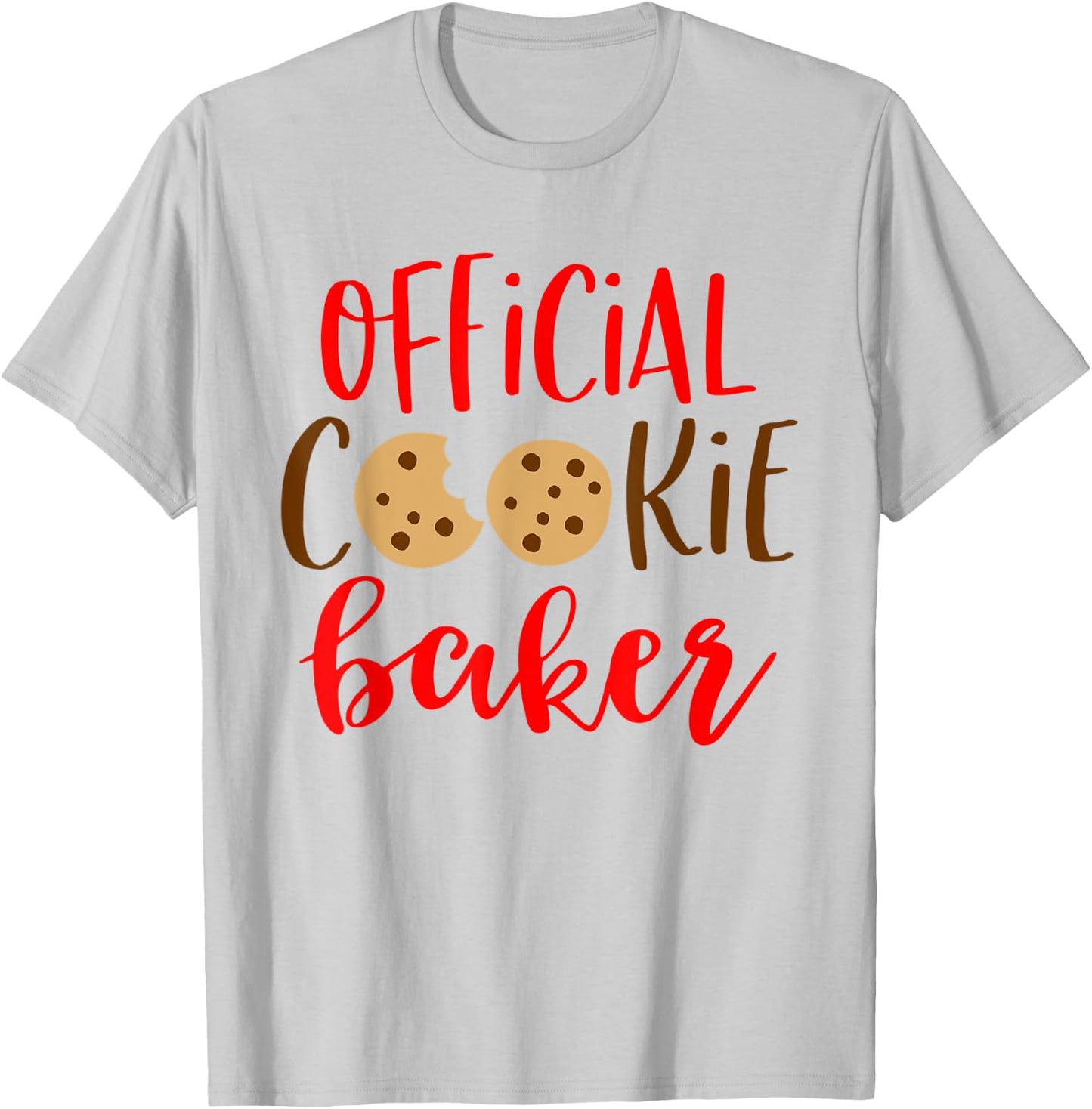 Official Cookie Baker Shirt Friends Family Christmas Pajamas T-Shirt - T-Shirt | Ash