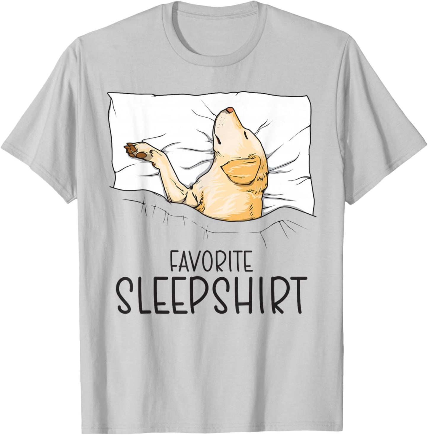 Favorite Sleepshirt, Napping Labrador Pajama T-Shirt - T-Shirt | Ash