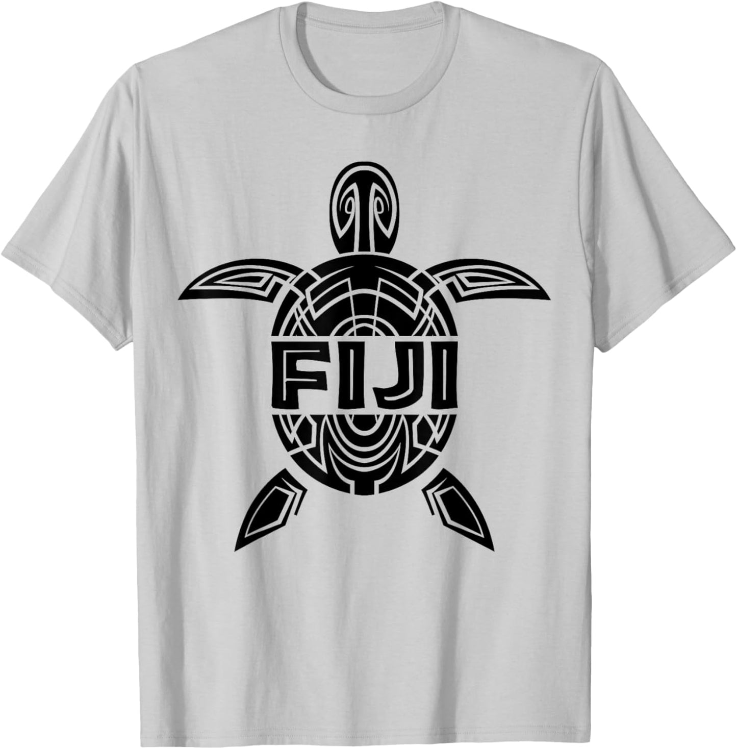 Fiji Sea Turtle Tattoo Beach Island Vacation Souvenir Gift T-Shirt - T-Shirt | Ash