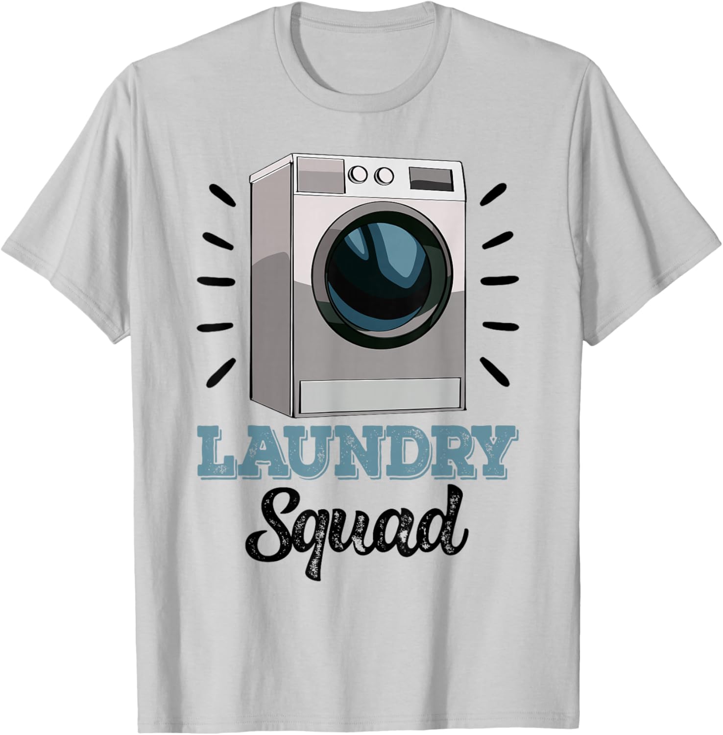 Laundry Squad Mechanic Funny Women Washing Machine T-Shirt - T-Shirt | Ash