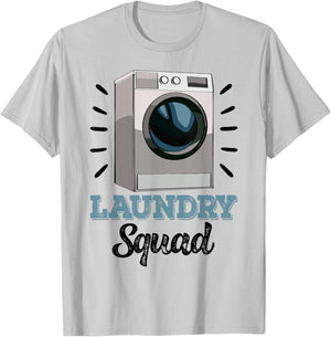 Laundry Squad Mechanic Funny Women Washing Machine T-Shirt - T-Shirt | Ash