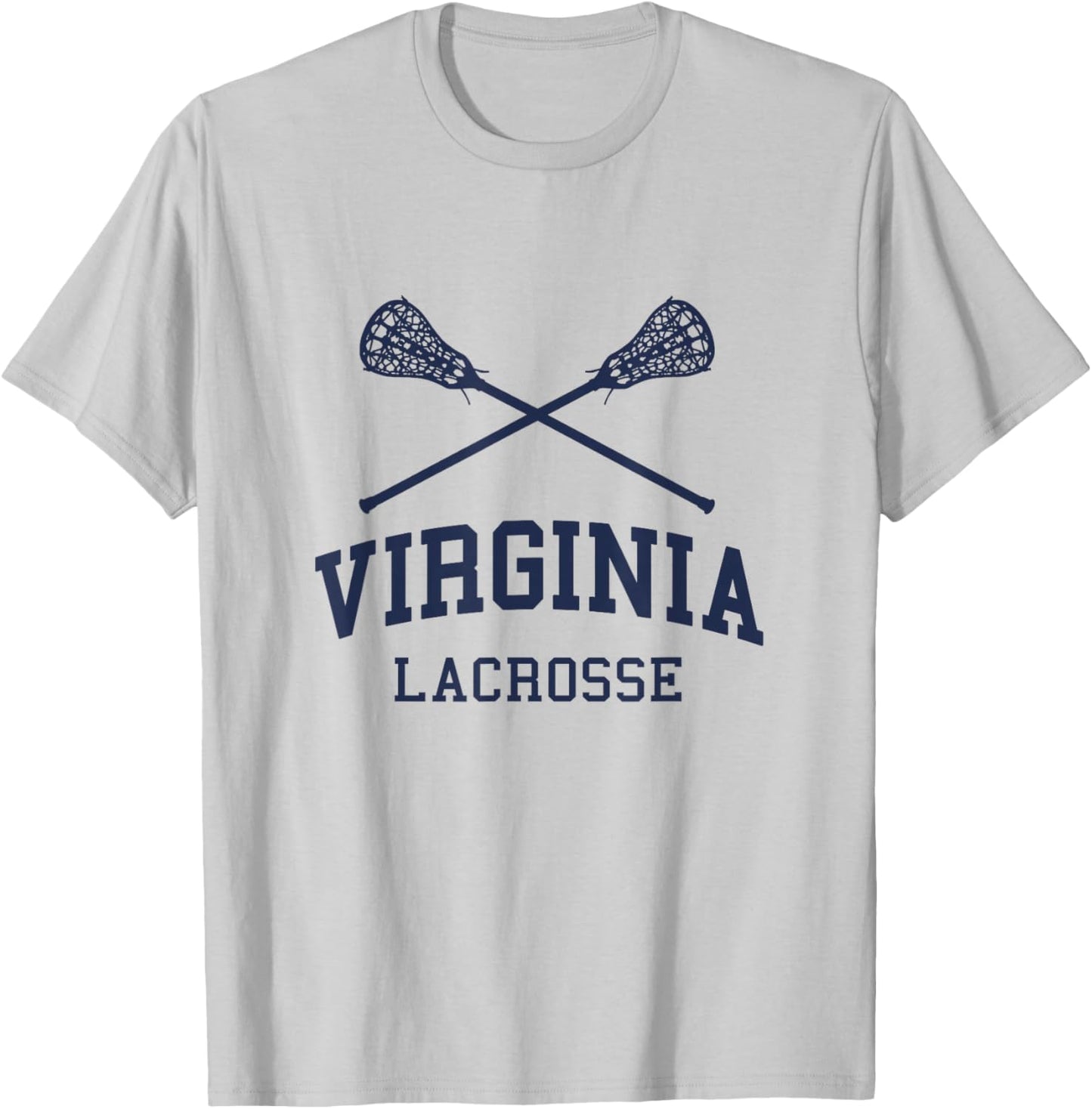 vintage virginia lacrosse Virginia Lacrosse Vintage LAX Weathered T-Shirt - T-Shirt | Ash