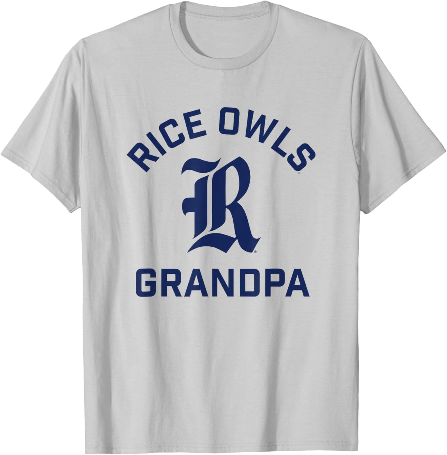 Rice University Owls Arched Grandpa T-Shirt - T-Shirt | Ash