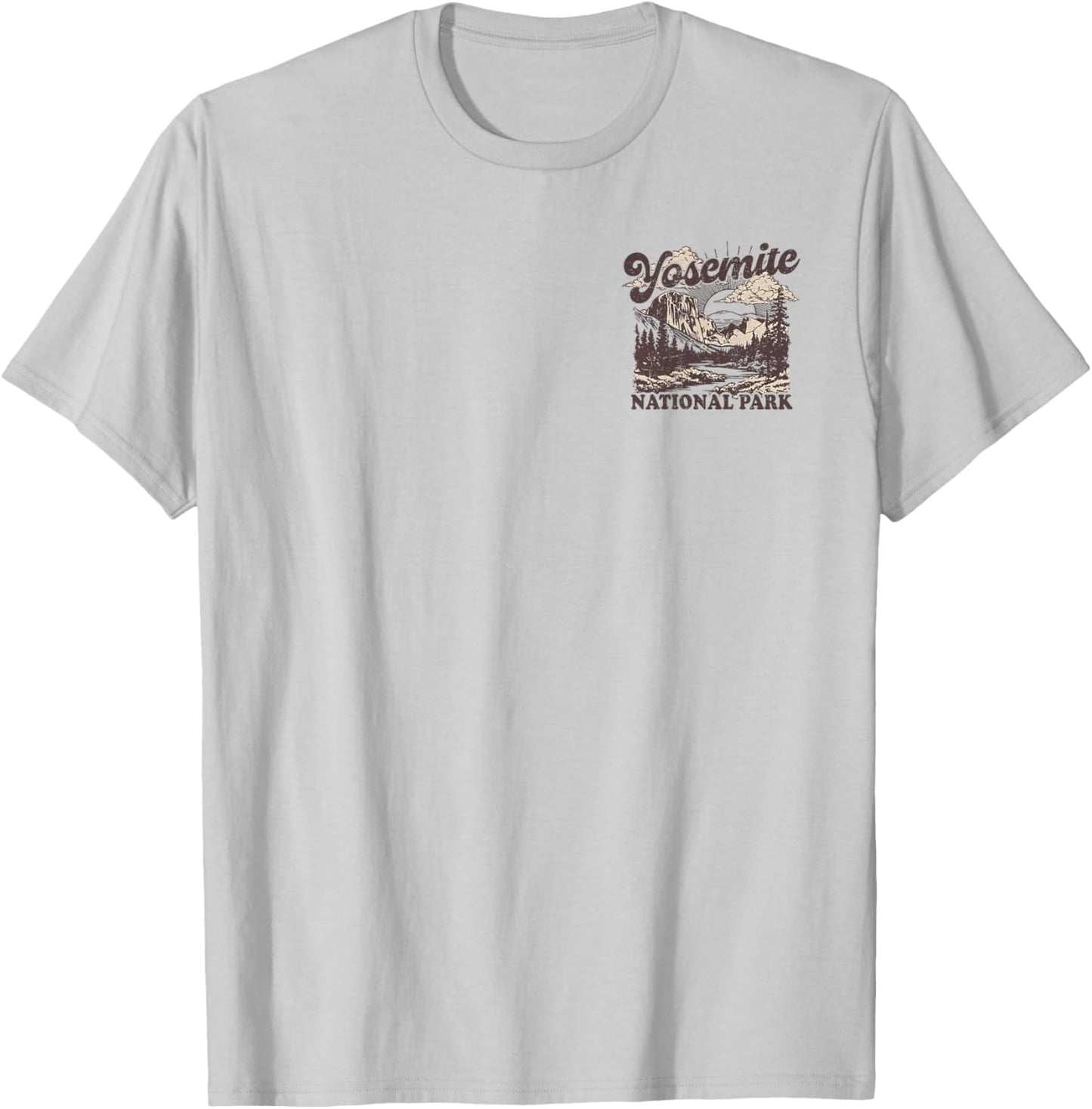 Yosemite National Park Front and Back T-Shirt - T-Shirt | Ash