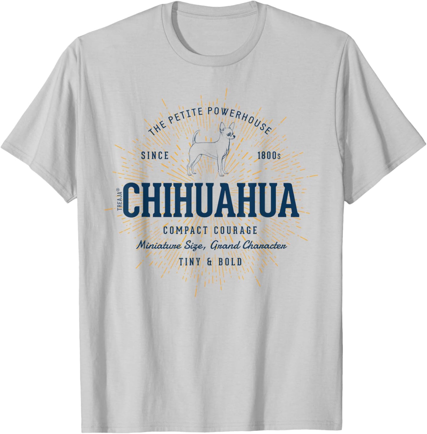 Retro Styled Chihuahua Vintage T-Shirt - T-Shirt | Ash