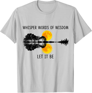 Whisper Words Of Wisdom Let-It Be Guitar Lake Shadow T-Shirt - T-Shirt | Ash
