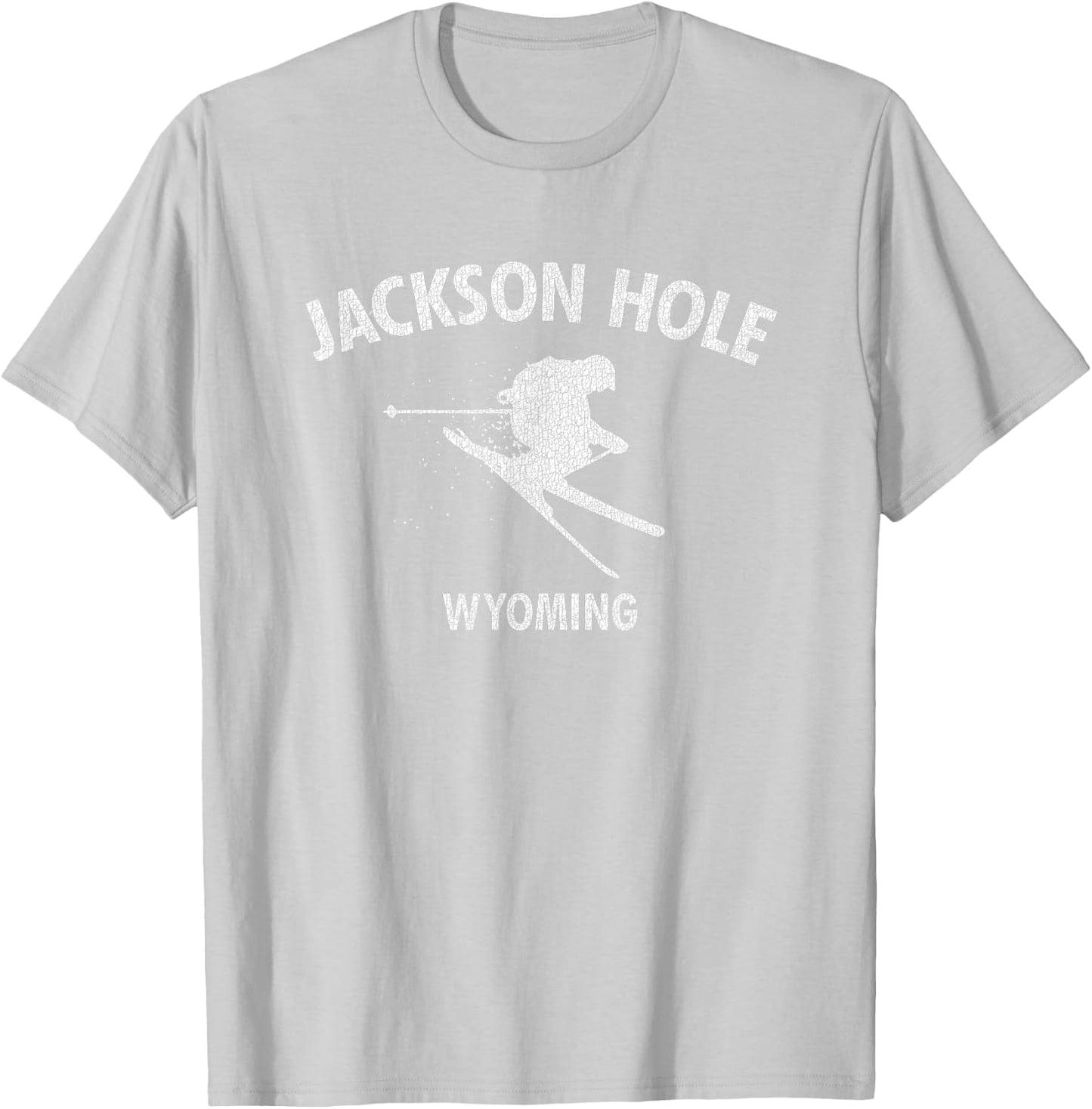 Jackson Hole Wyoming Skiing Ski Gift T-Shirt - T-Shirt | Ash
