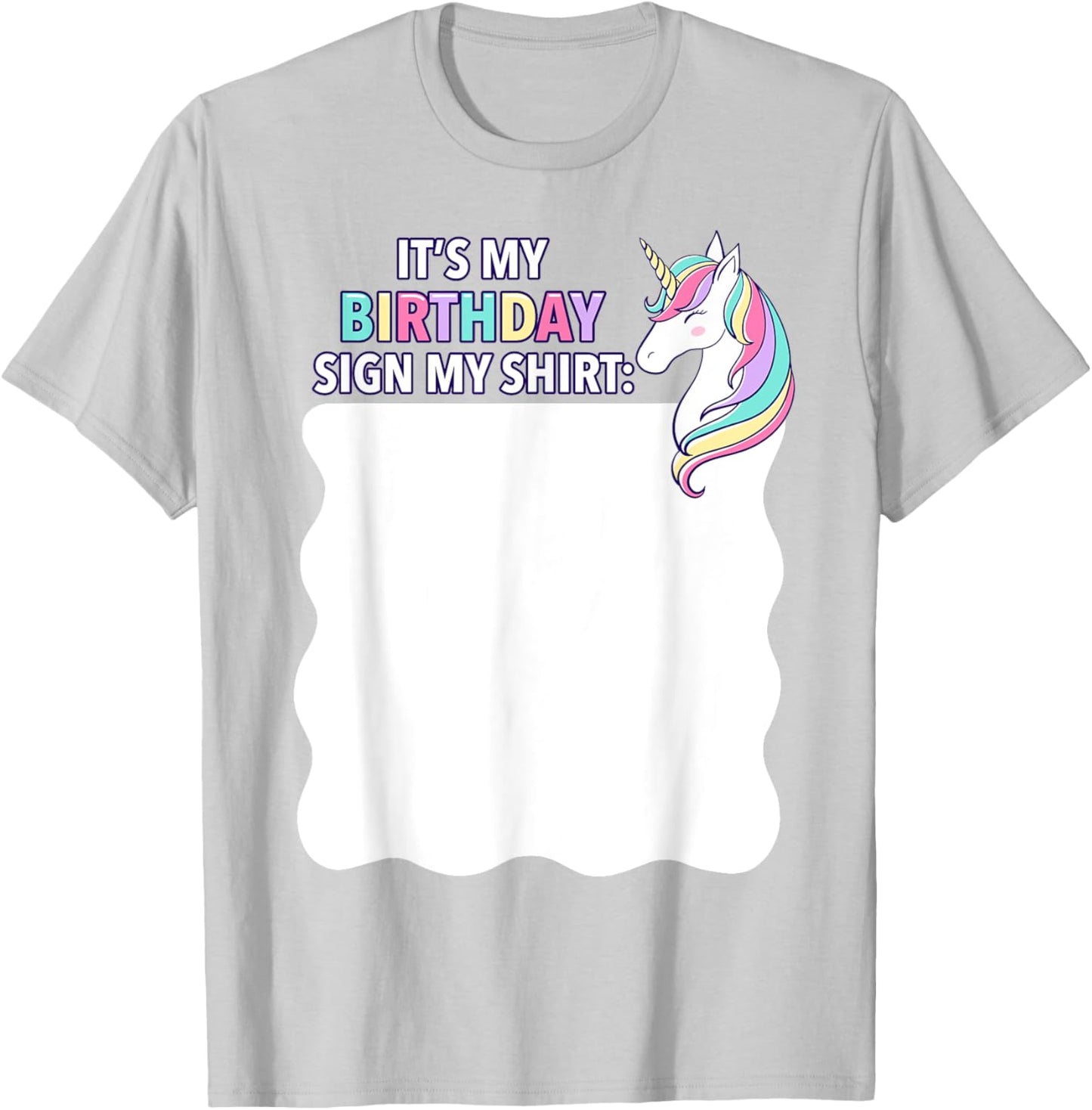 It's My Birthday Sign My Shirt Pink Unicorn Girl Toddler T-Shirt - T-Shirt | Ash