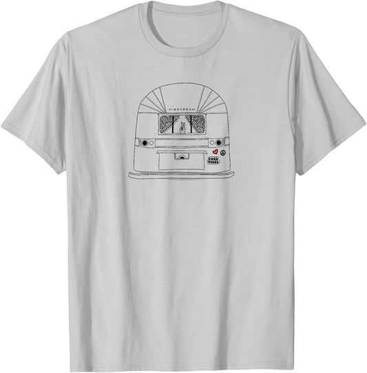 Retro 60s Airstream Hippie Peace Wanderlust Travel T-Shirt - T-Shirt | Ash