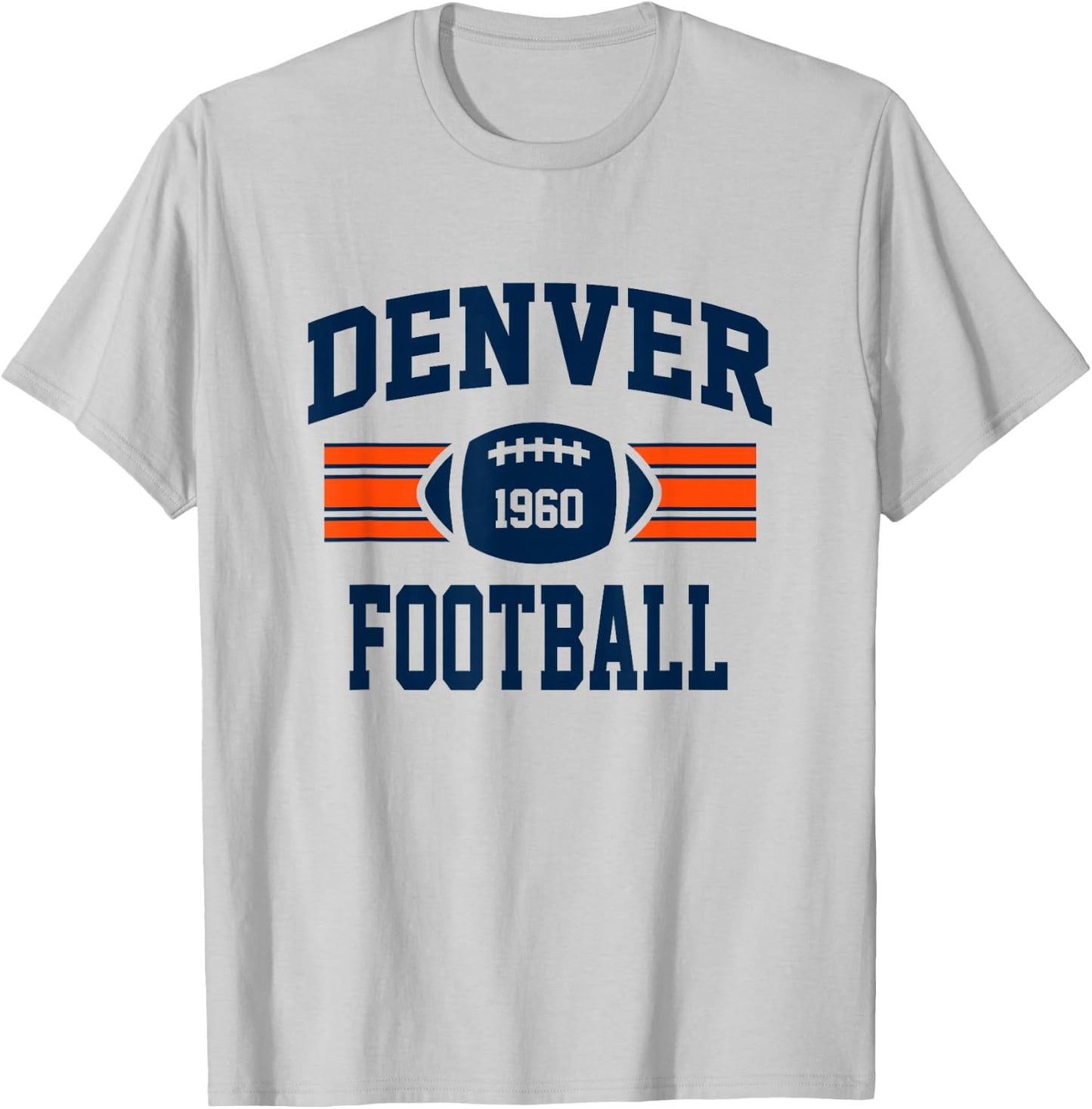 Denver Football Athletic Vintage Sports Team Fan Gift T-Shirt - T-Shirt | Ash