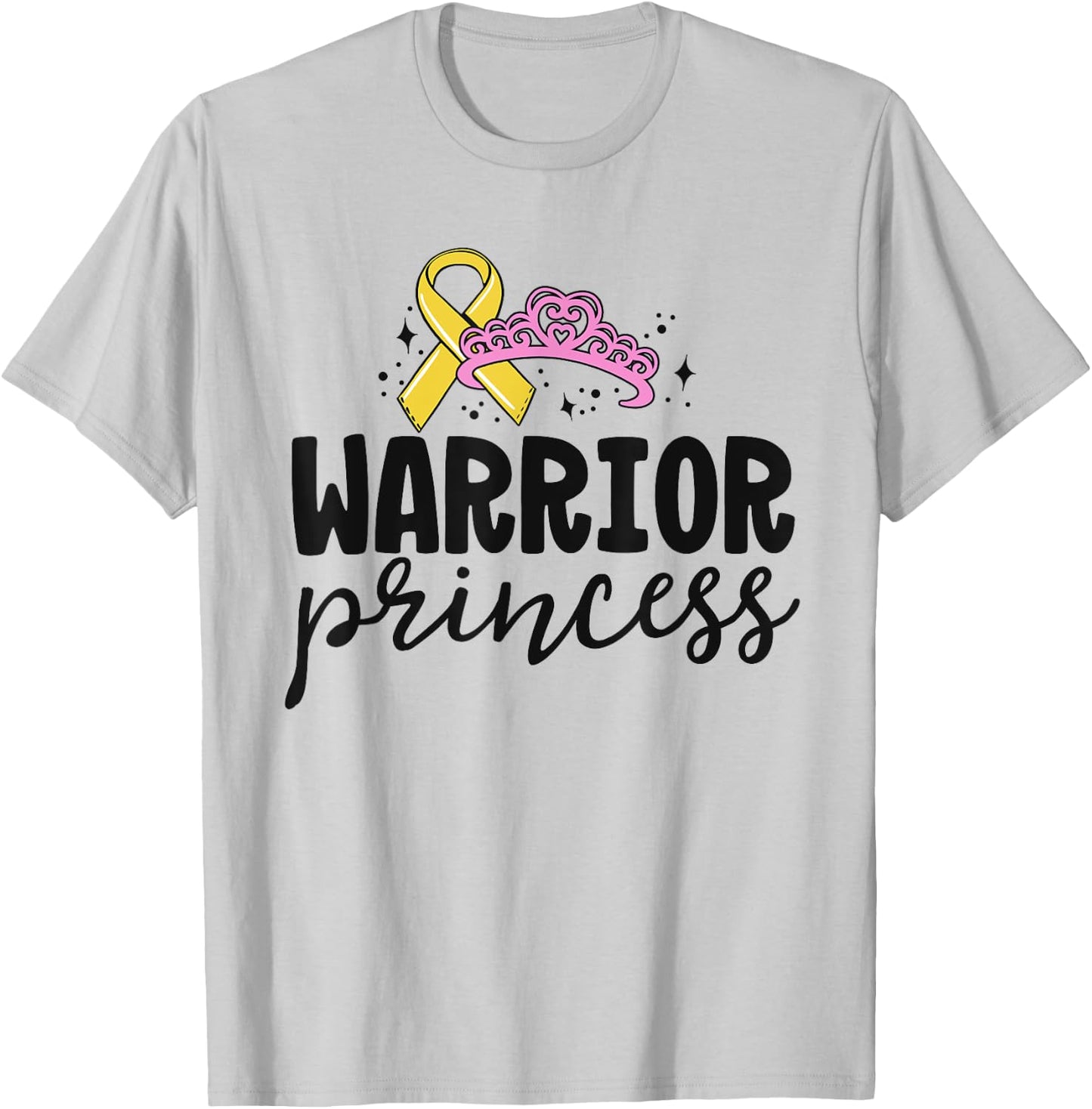 Childhood Cancer Shirts For Kids Boy Girl Warrior Princess T-Shirt - T-Shirt | Ash