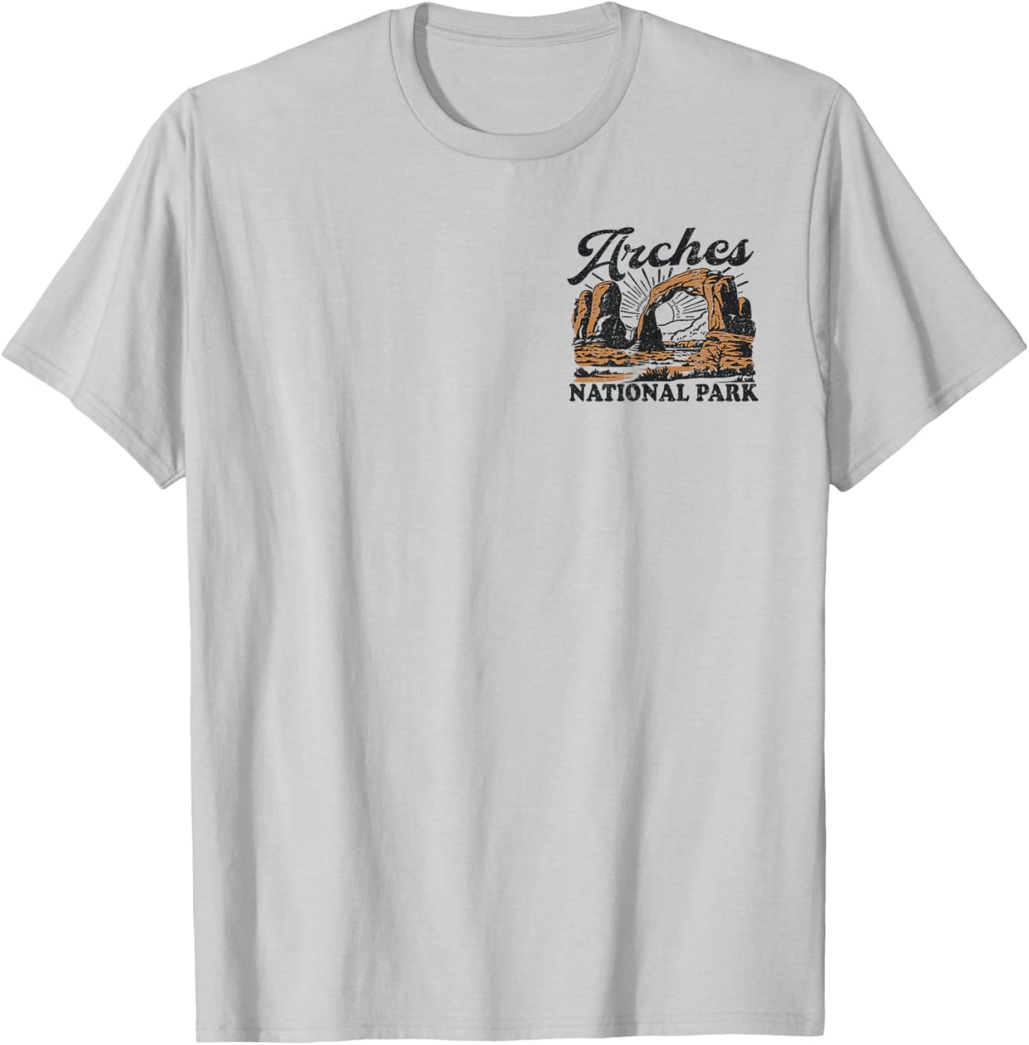 Arches National Park Front and Back T-Shirt - T-Shirt | Ash