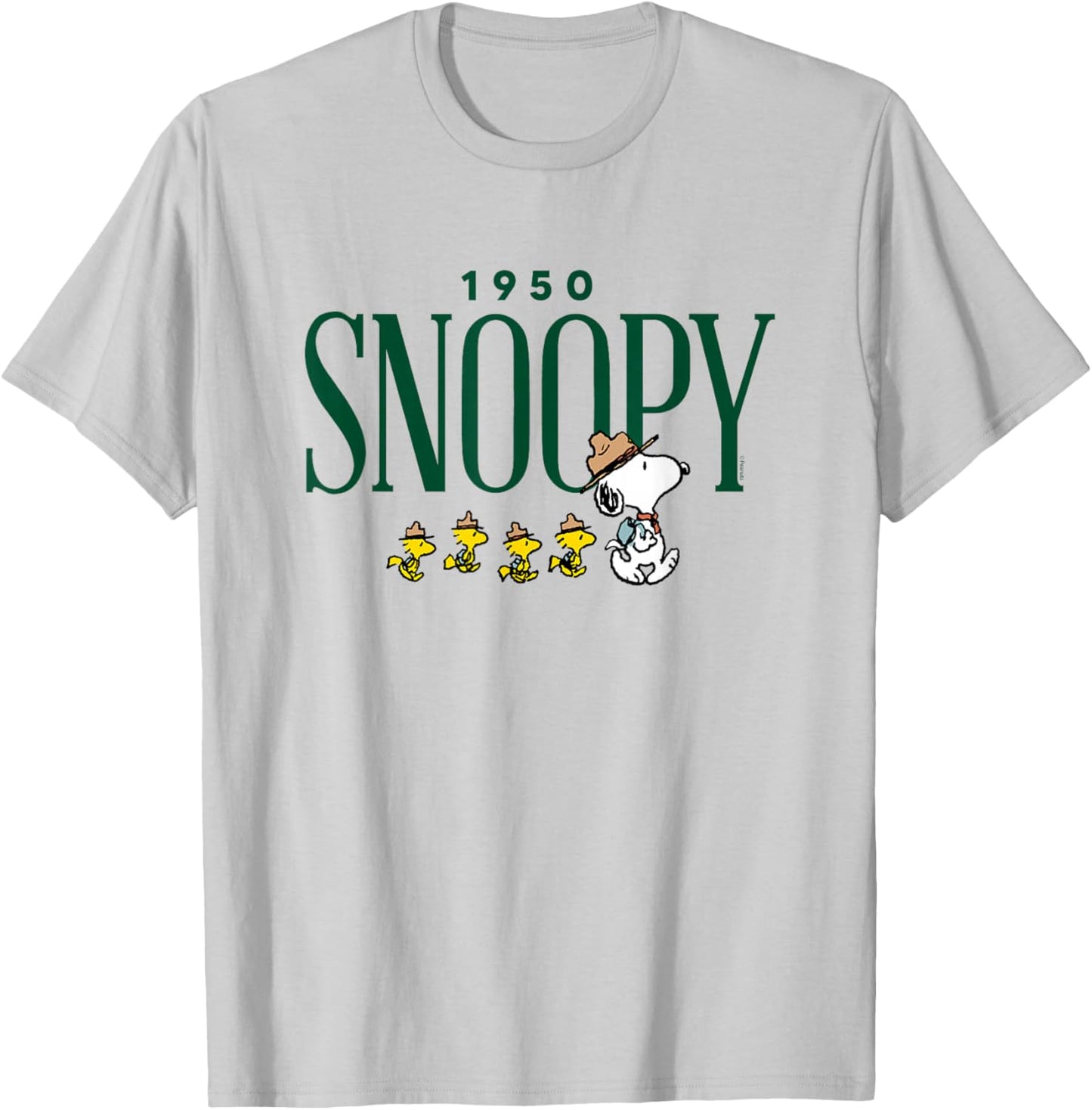 Peanuts - Snoopy 1950 Camping T-Shirt - T-Shirt | Ash