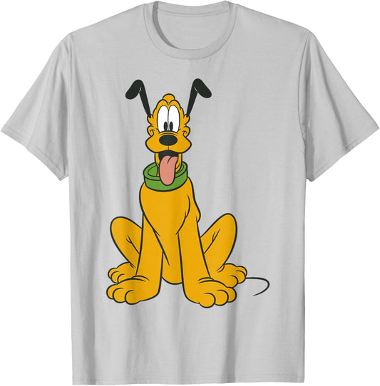 Disney Mickey Mouse Pluto The Dog Portrait T-Shirt - T-Shirt | Ash