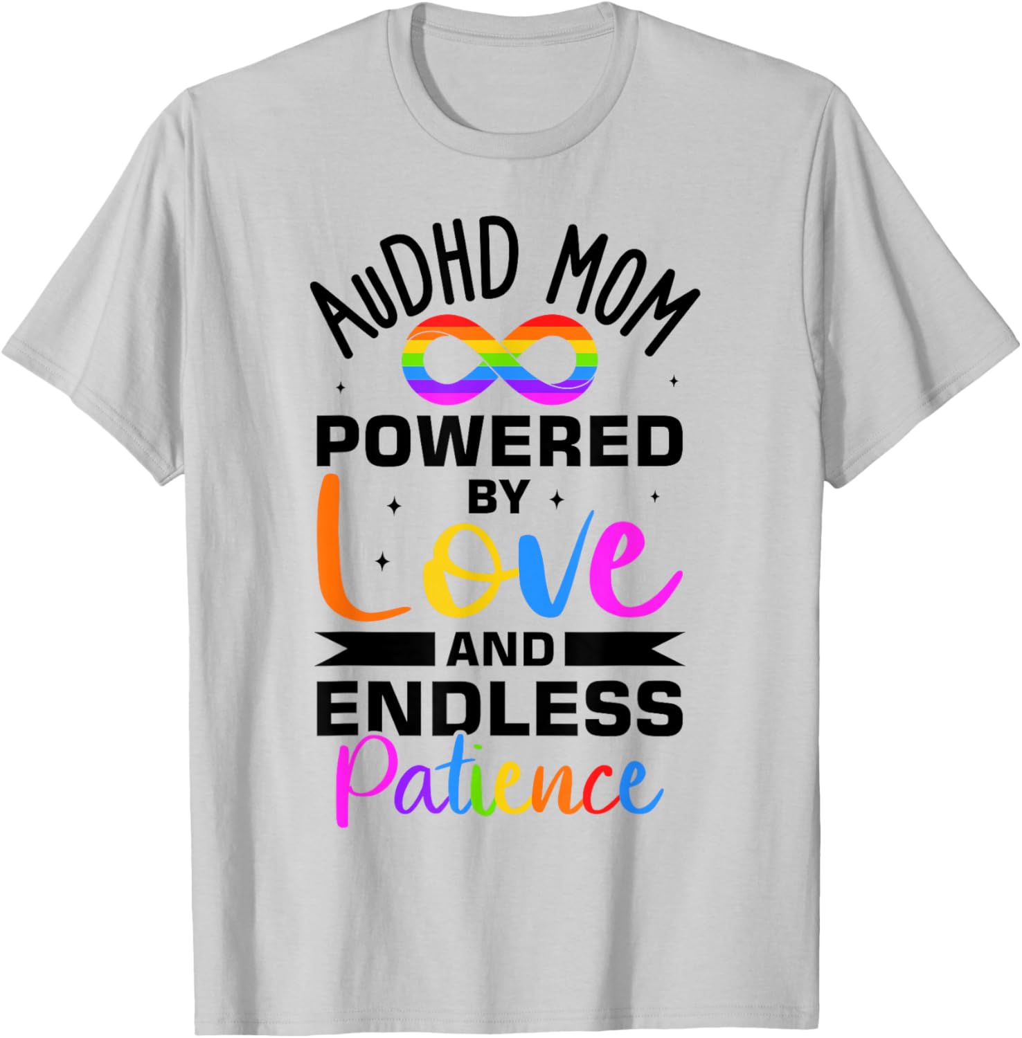 Autism Awareness Neurodivergent AuDHDH Mom T-Shirt - T-Shirt | Ash