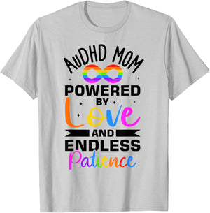 Autism Awareness Neurodivergent AuDHDH Mom T-Shirt - T-Shirt | Ash