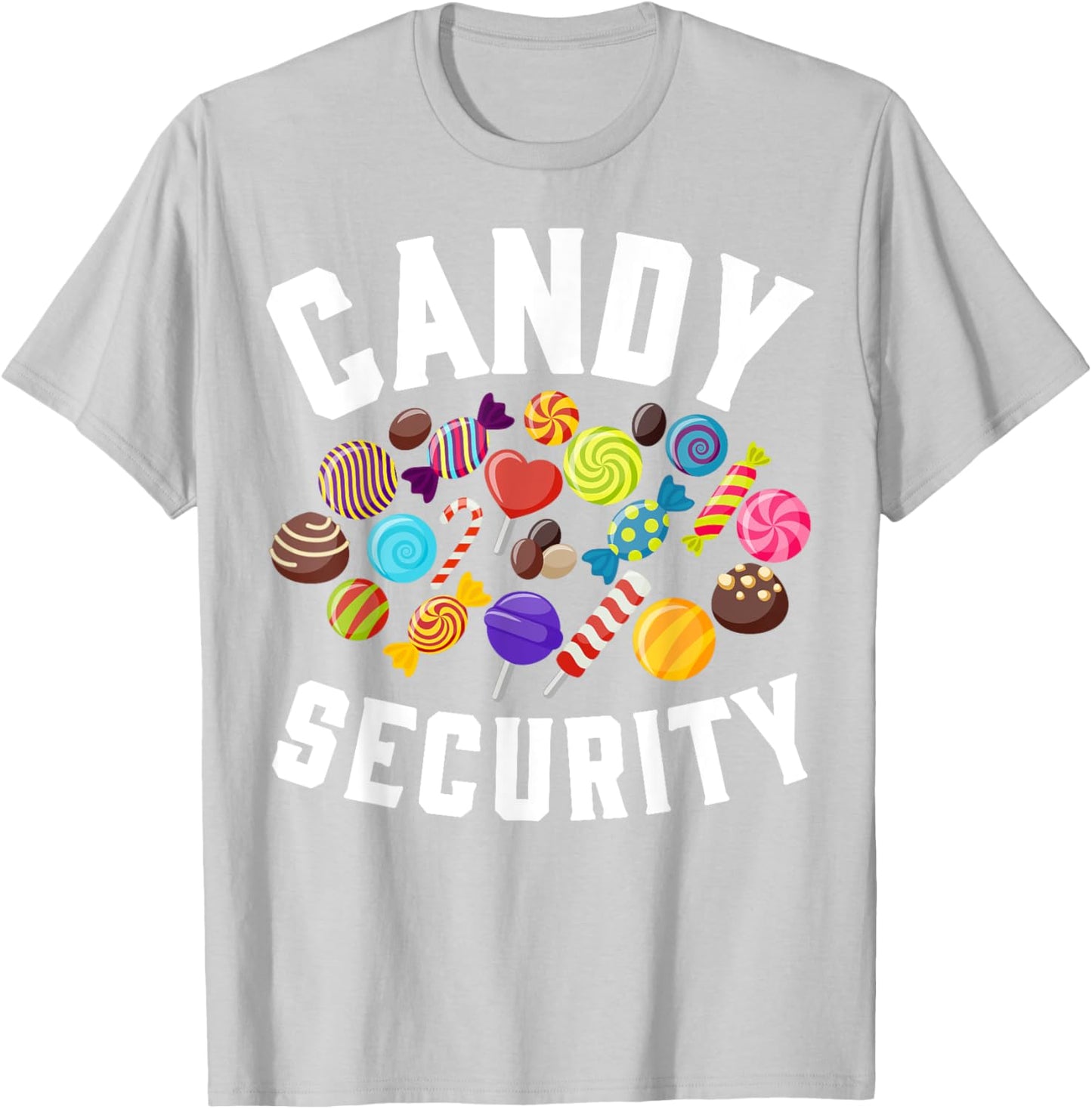 Candy Security Funny Parents Halloween Party Costume T-Shirt - T-Shirt | Ash