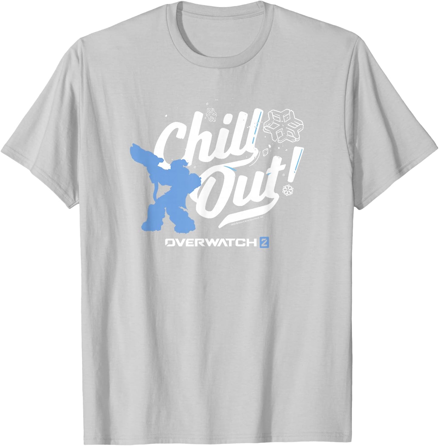 Overwatch 2 Mei Chill Out Blue Center Icon T-Shirt - T-Shirt | Ash