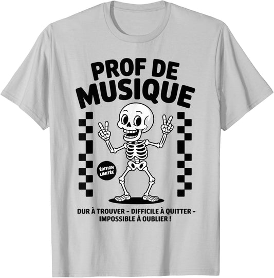 Music Teacher Humour - Funny Gift T-Shirt - T-Shirt | Ash