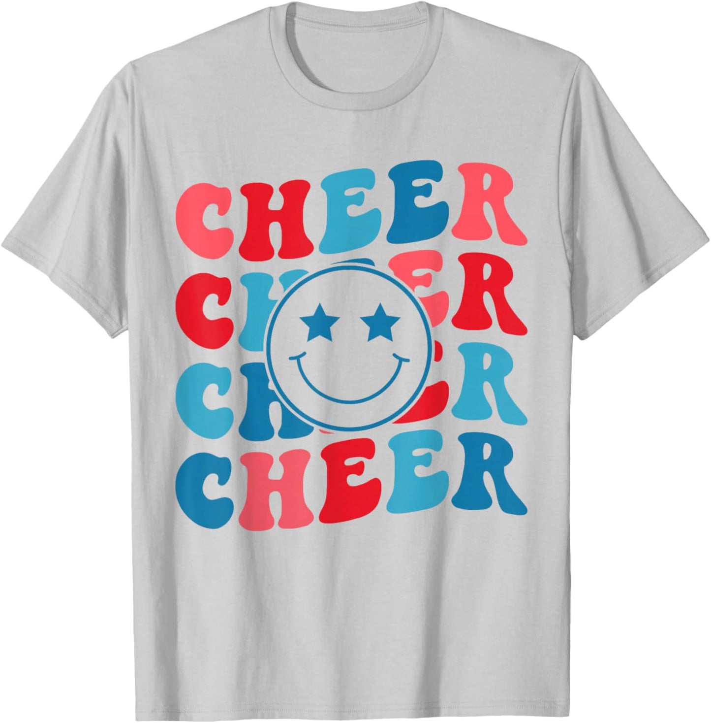 American Cheer Girl Cheerleading Retro Groovy Cheerleader T-Shirt - T-Shirt | Ash