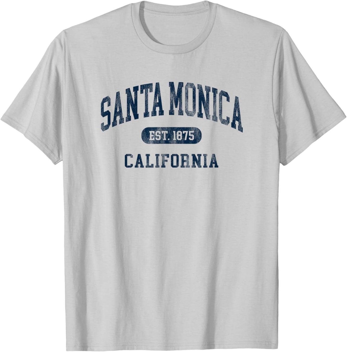 Vintage Santa Monica California Retro Preppy Throwback T-Shirt - T-Shirt | Ash