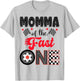 Momma Of The Fast One Car Racing Dad 1St Birthday Boy T-Shirt - T-Shirt | Ash