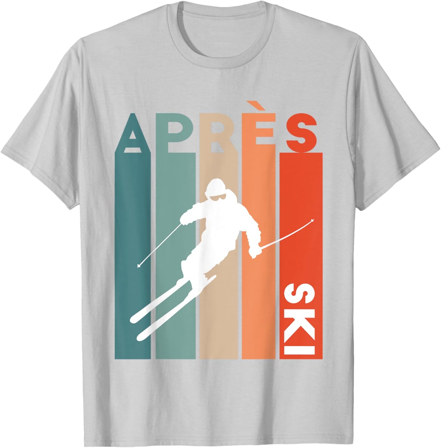 Retro vintage skiing ski skier retro vintage apres ski T-Shirt - T-Shirt | Ash