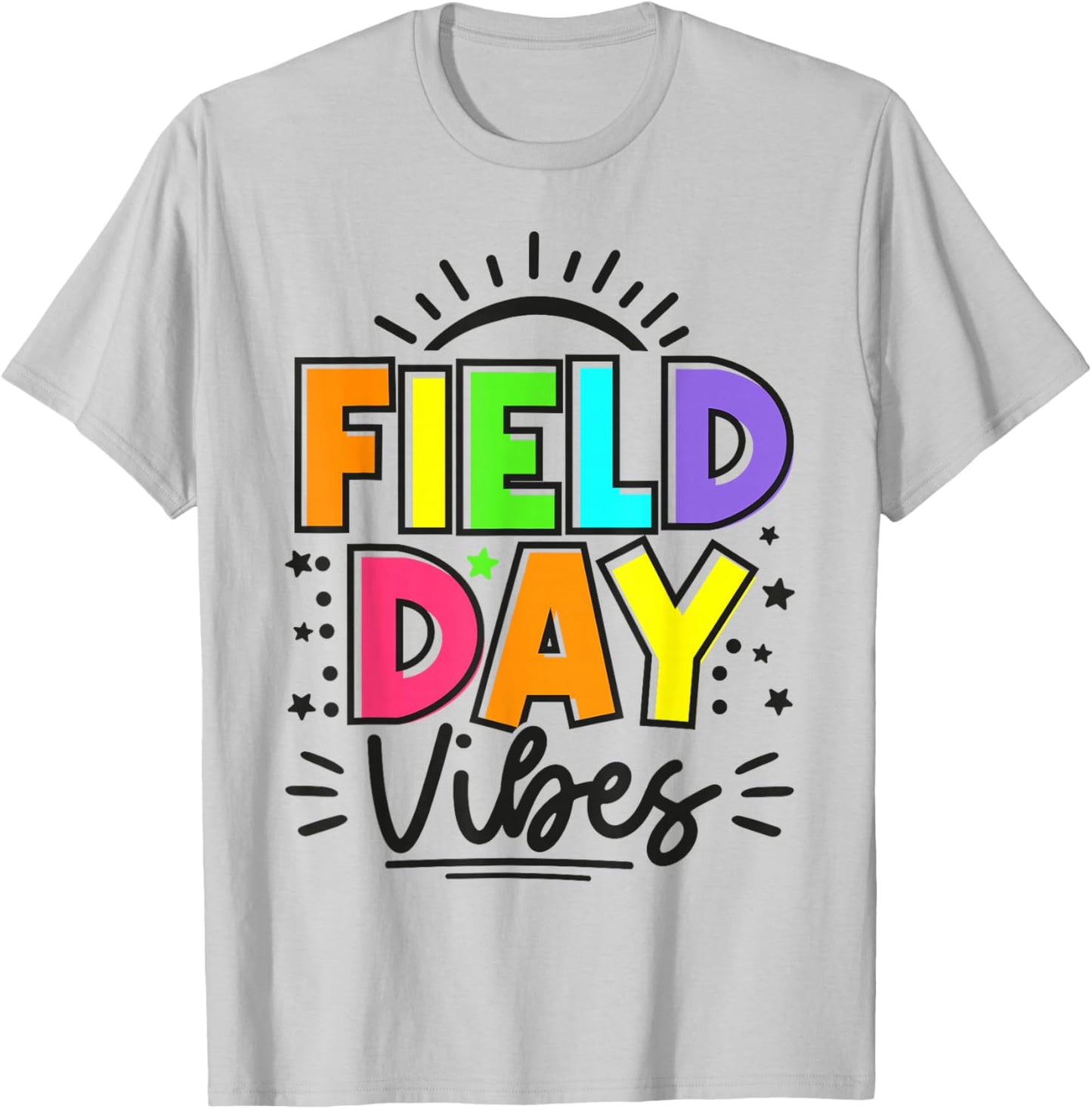 Field Day Vibes Funny for Teacher Kids Happy Field Day 2025 T-Shirt - T-Shirt | Ash