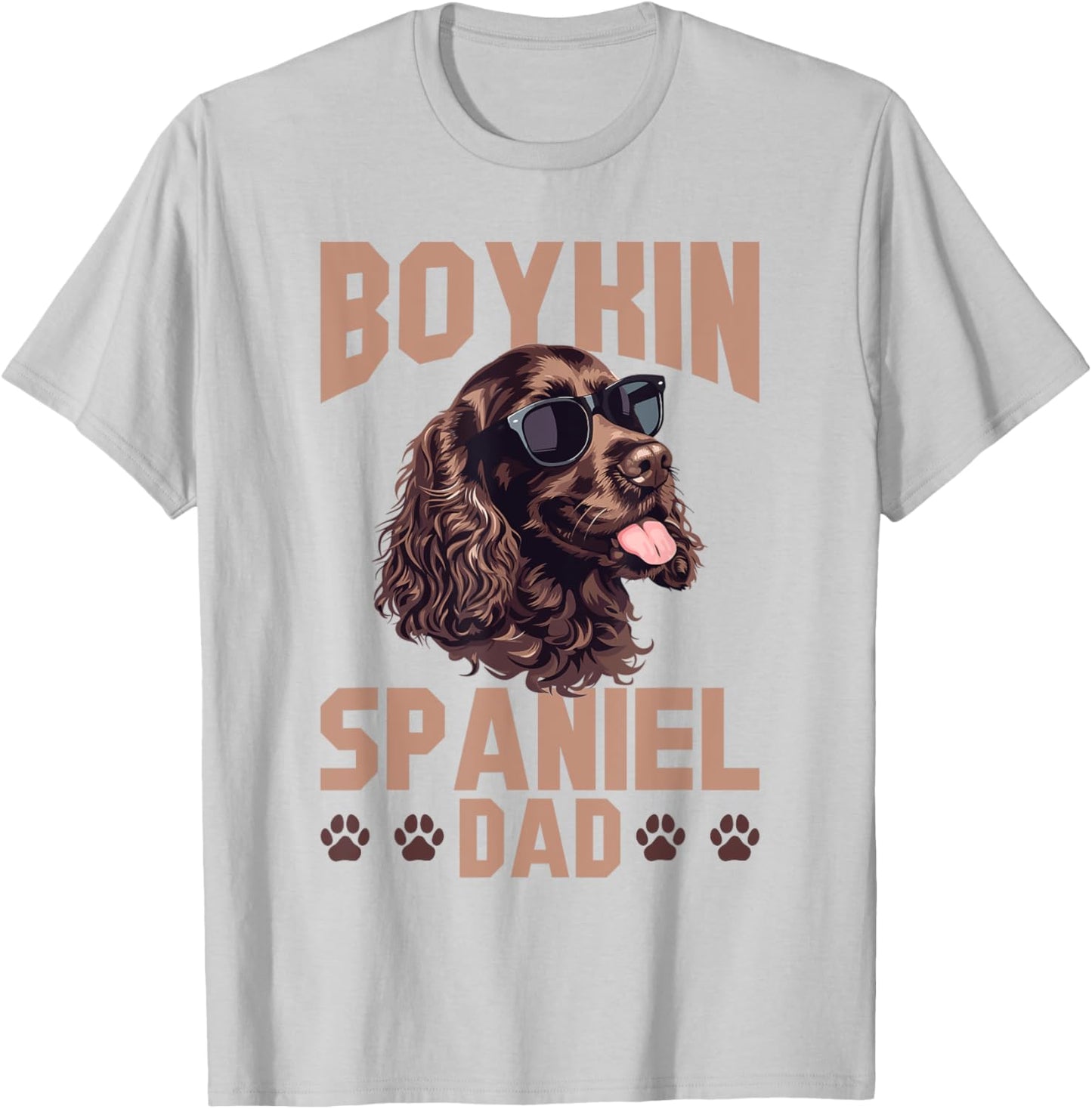 Boykin Spaniel Dog Breed Boykin Spaniel Dad T-Shirt - T-Shirt | Ash