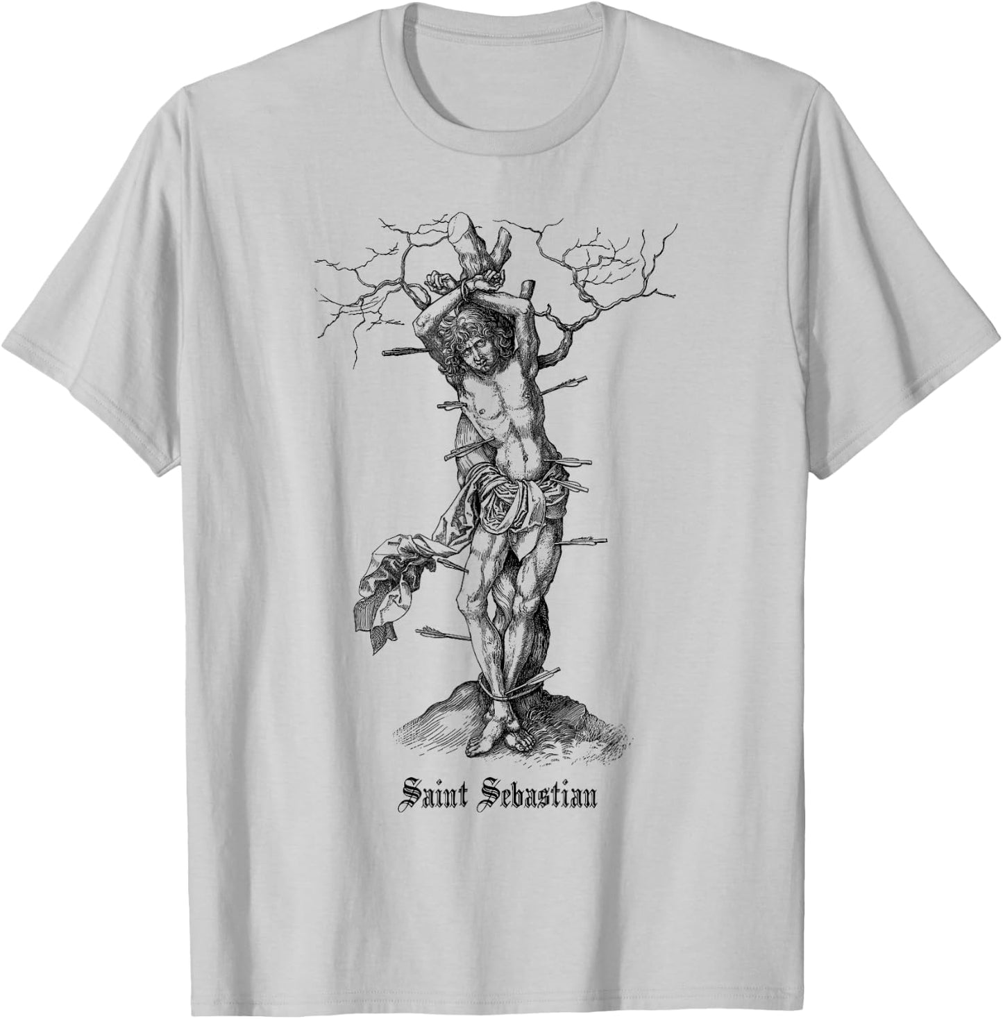 Martyrdom of Saint Sebastian. Christian. Martyr. T-Shirt - T-Shirt | Ash